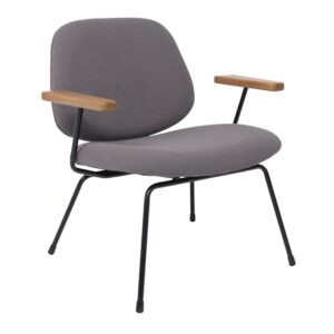 Кресло RUDO, серое букле SD8068-5/черный