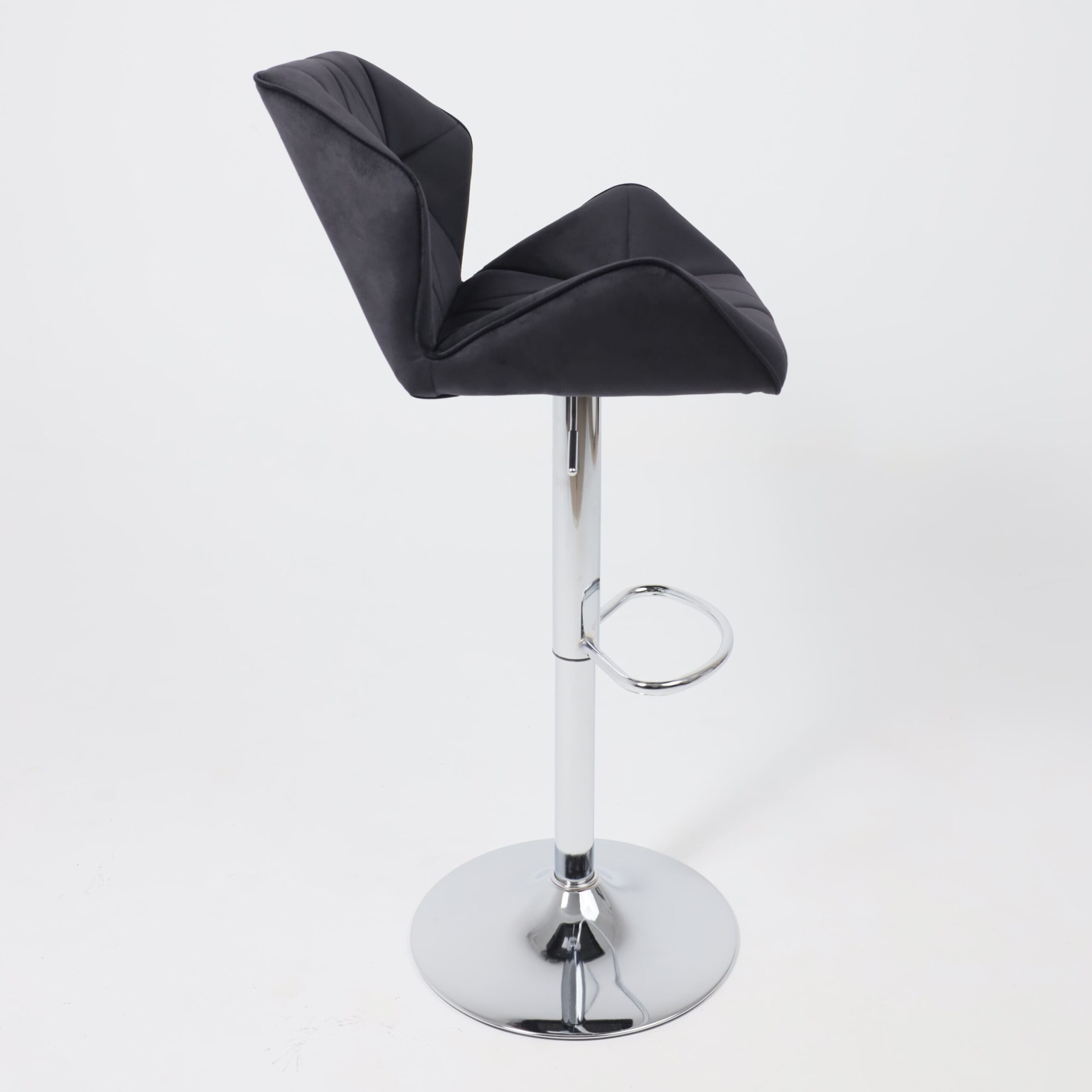 Кресло барное BERLIN GB, Seven 35 черный велюр/хром
