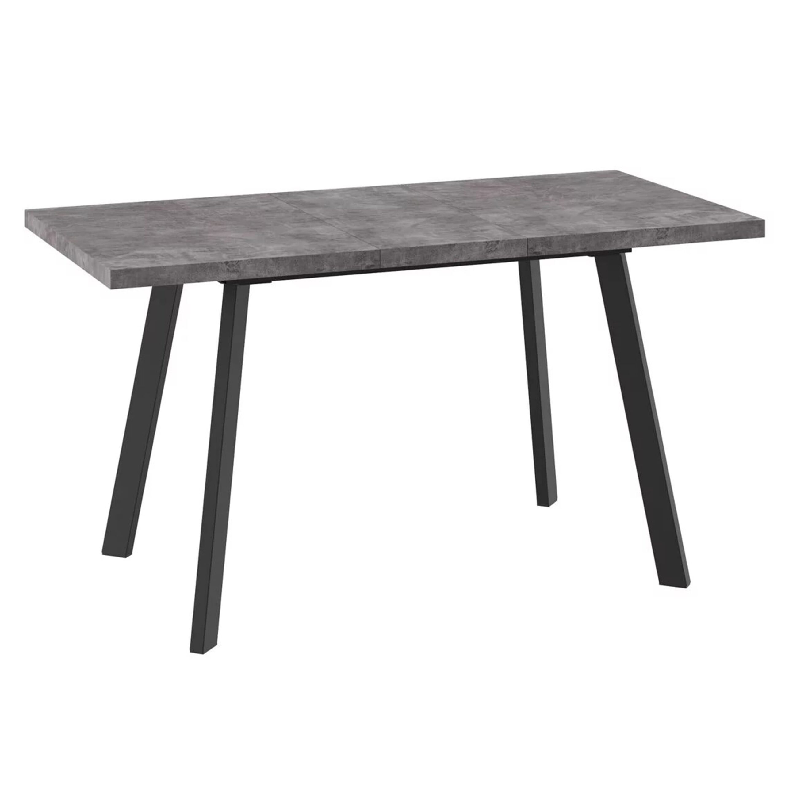 Стол BORG-110, раздвижной 110(142)х70, Дымчатая керамика/Чёрный