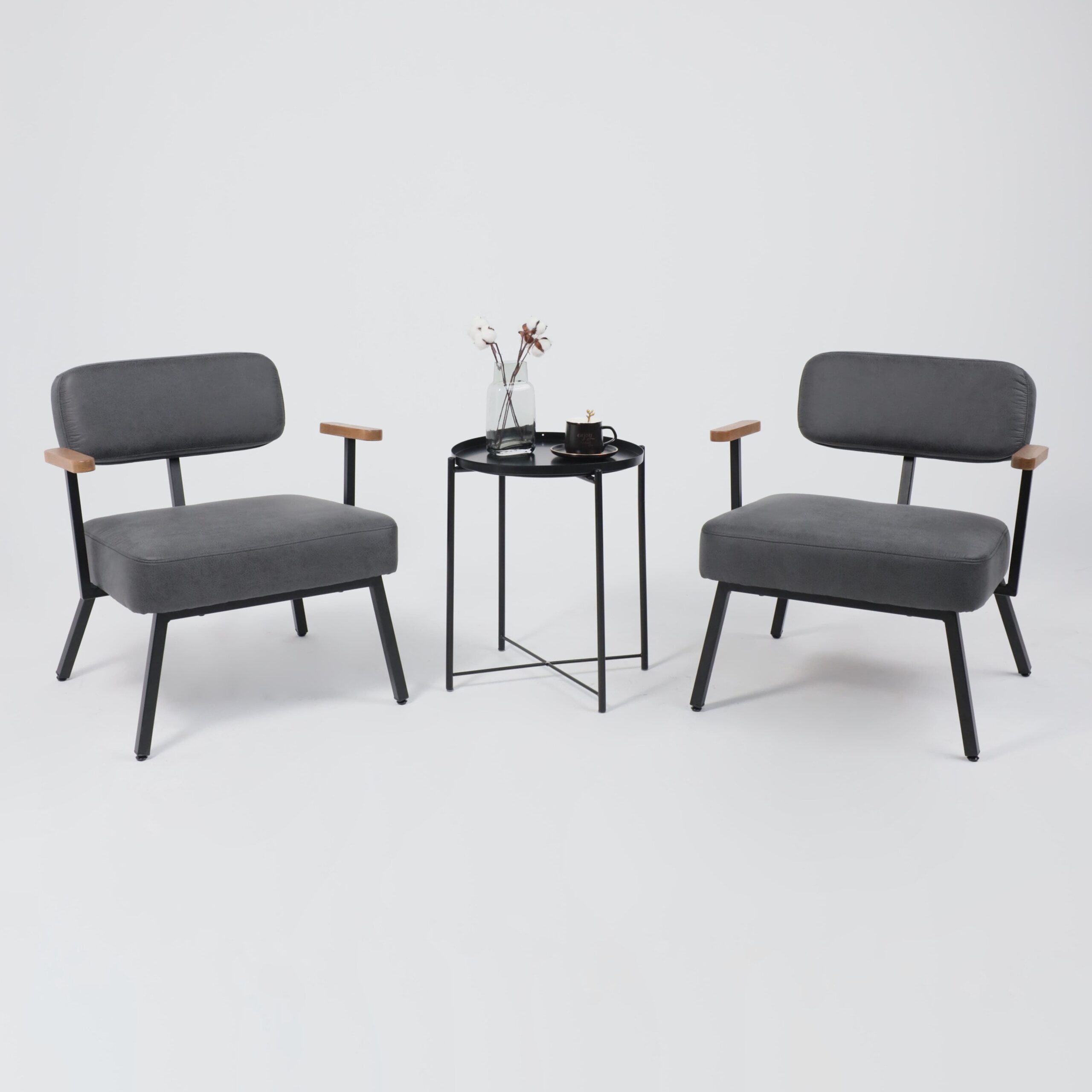 Кресло BOOKER, экокожа винтажный черный WATUSI 16/черный