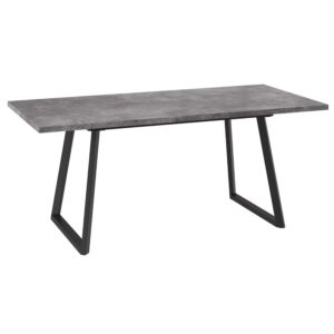 Стол LOFT-140, раздвижной 140(180)х85, Дымчатая керамика/Чёрный
