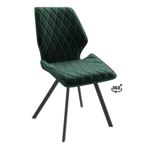 Стул Rafael-R 360, d13 DARK GREEN LUXчерный