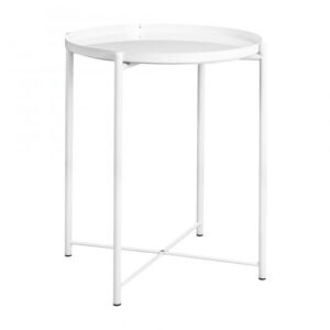 Стол журнальный TRICK, белый, d 420*520
