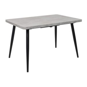 Стол BORG RADIAL-120, раздвижной 120(160)х80, Серый сланец/Чёрный