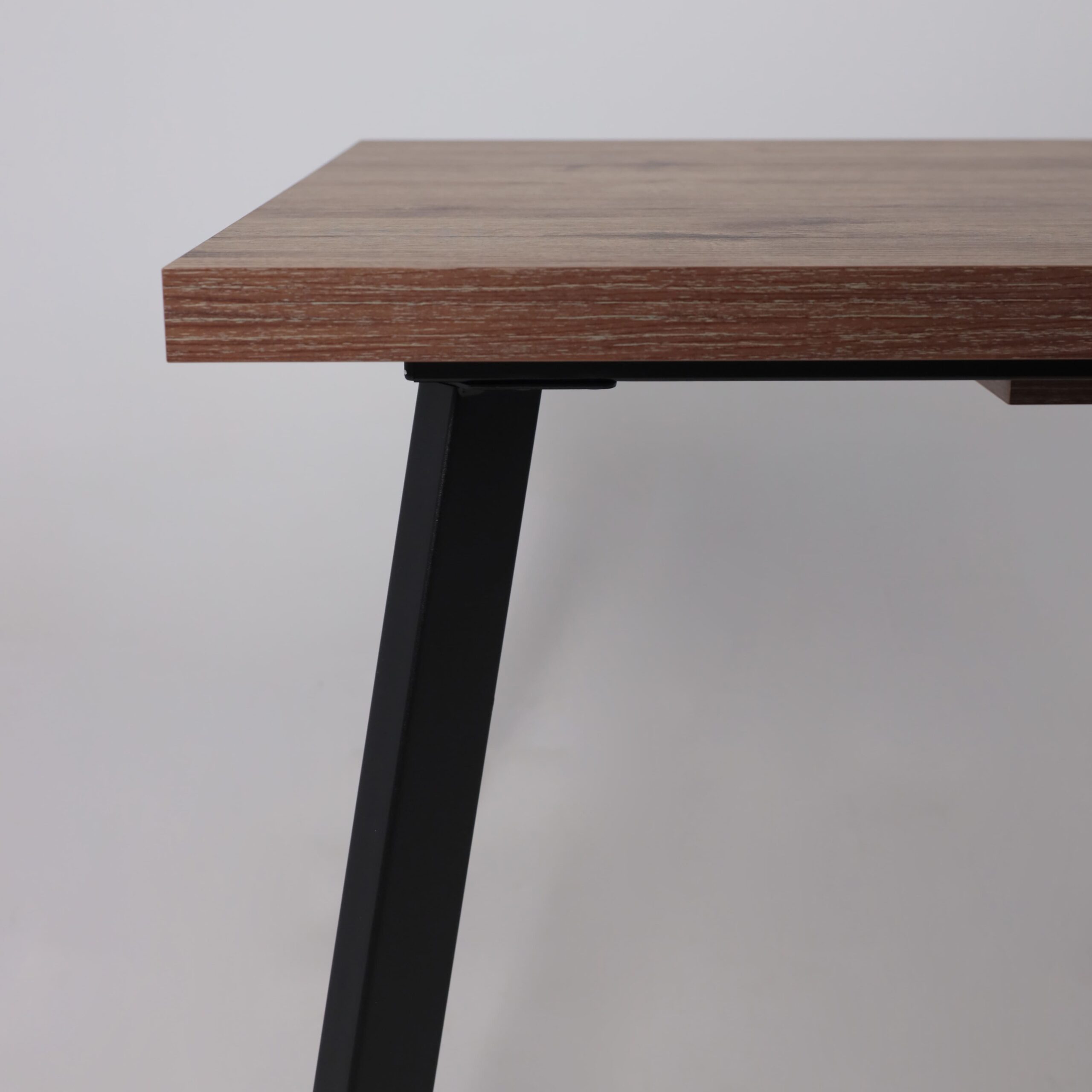 Стол BORG-120, раздвижной 120(160)х80, Дуб Веллингтон/Чёрный