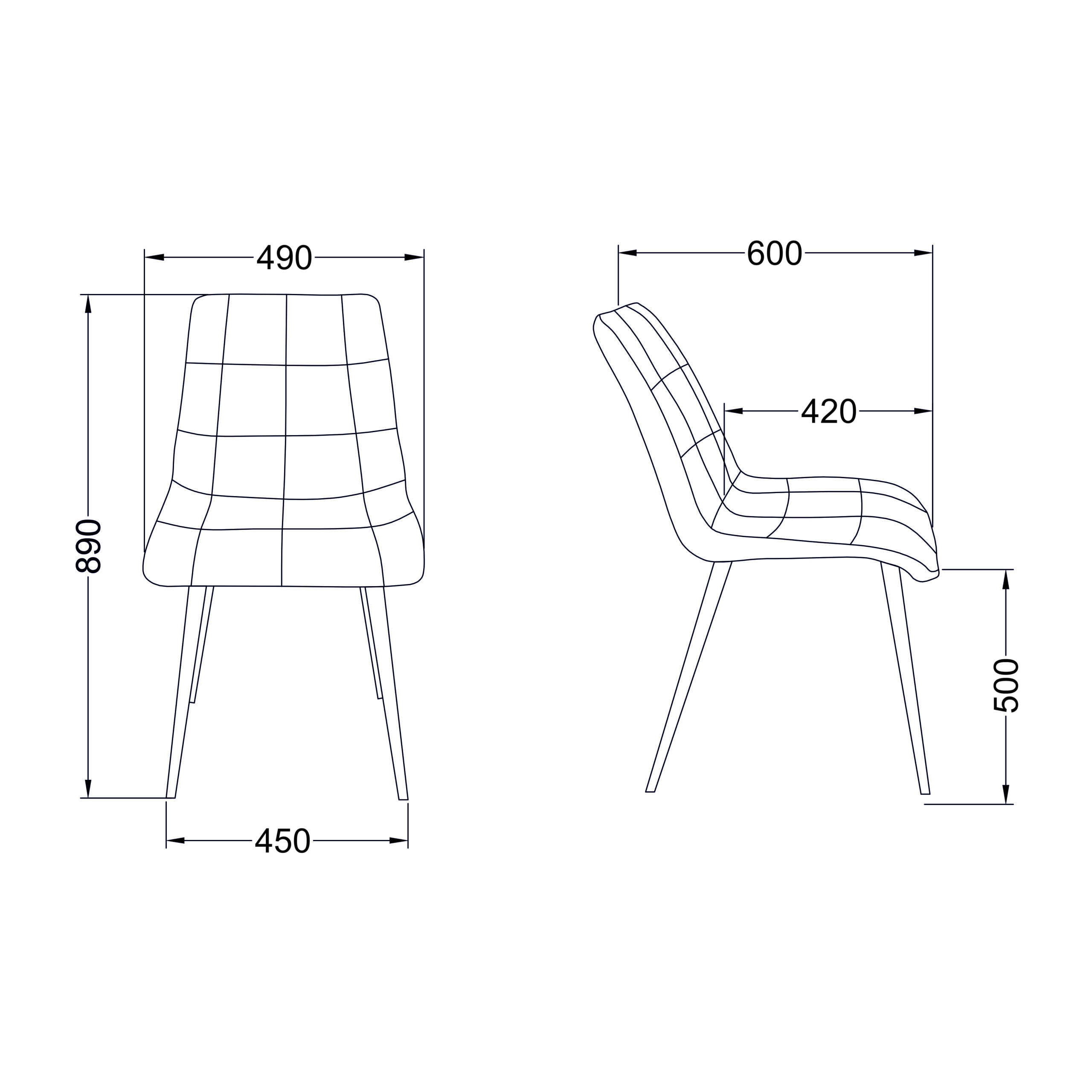 Стул FRED NEW, бутылочный/черный
