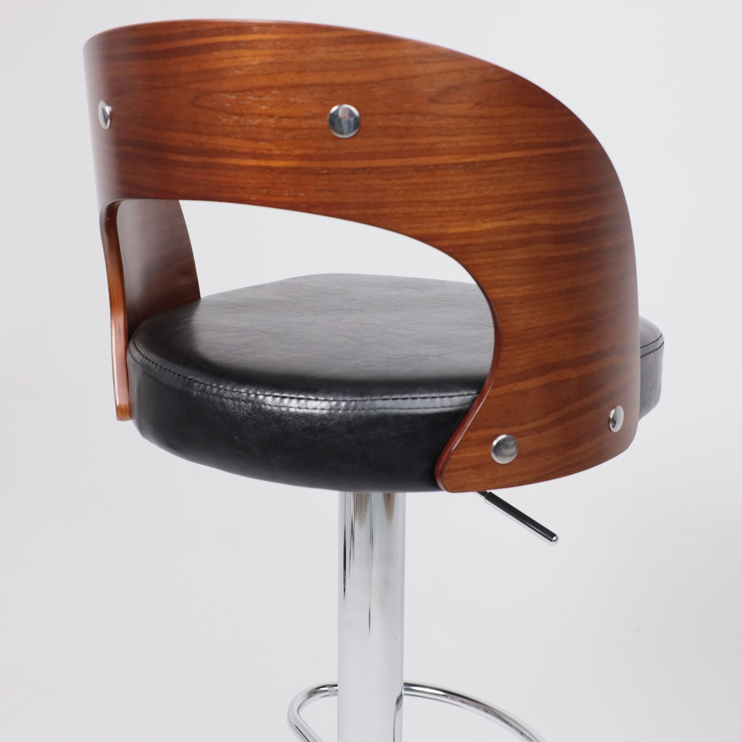 Стул барный BRUNO, экокожа, черный/хром