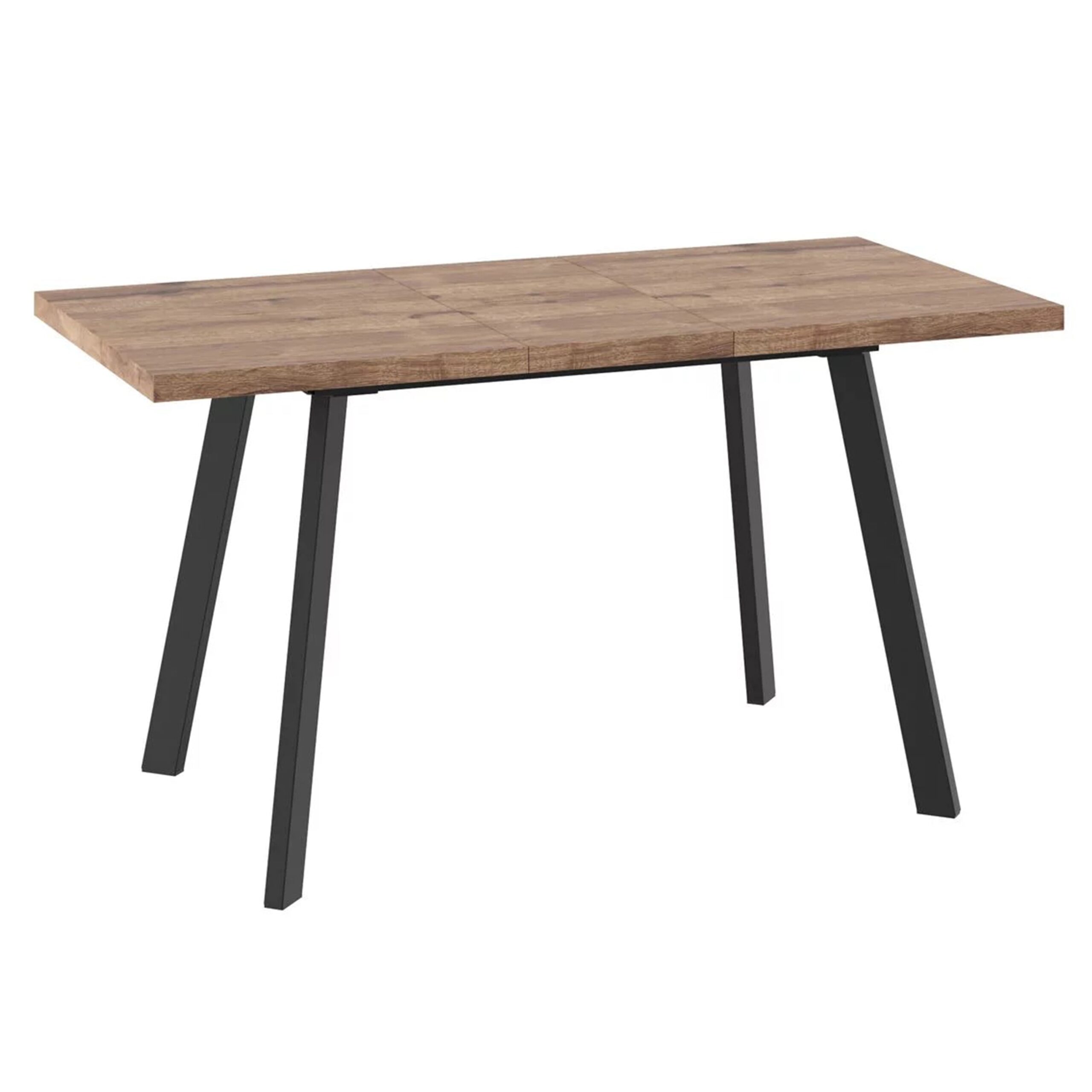 Стол BORG-110, раздвижной 110(142)х70, Дуб Веллингтон/Чёрный