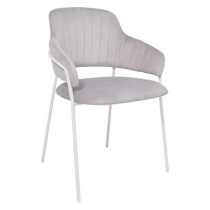 Стул AV 448, светло-серый бархат H-09/белый