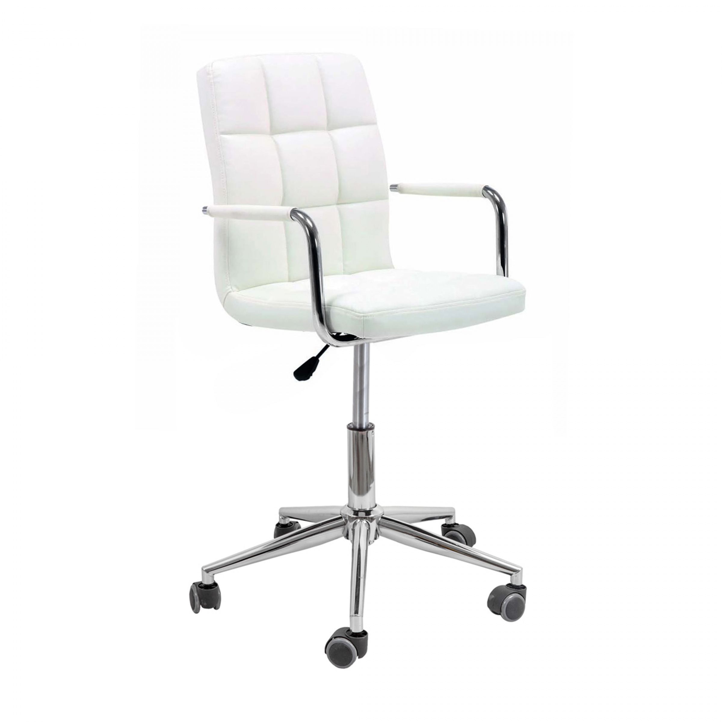 Кресло барное ROSIO, 2, поворотное, экокожа, белый/хром
