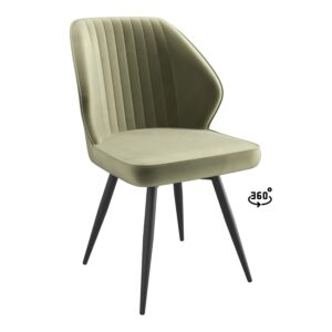 Стул MICHAEL-R1 360, d12 OLIVE LUXчерный