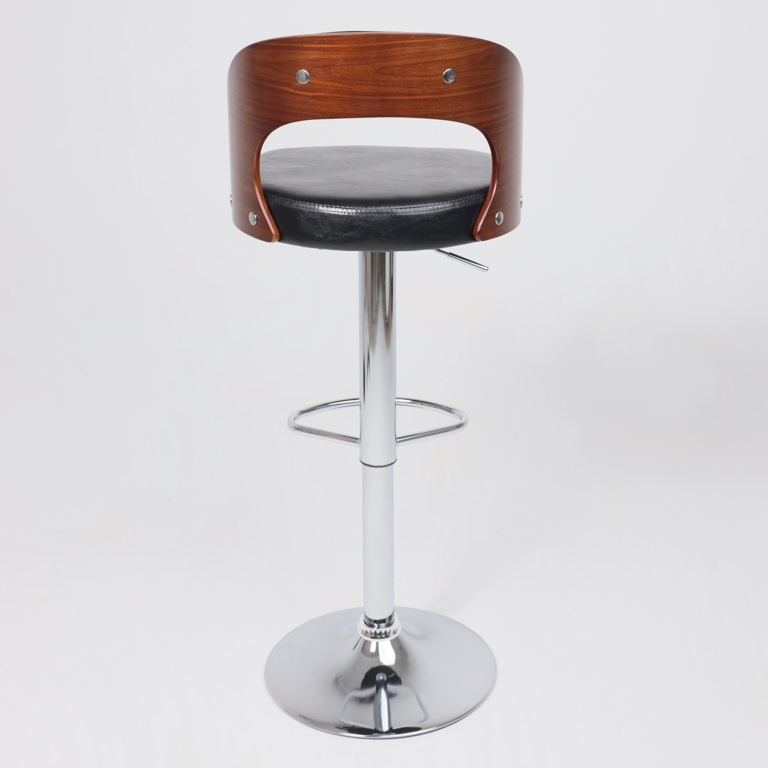 Стул барный BRUNO, экокожа, черный/хром