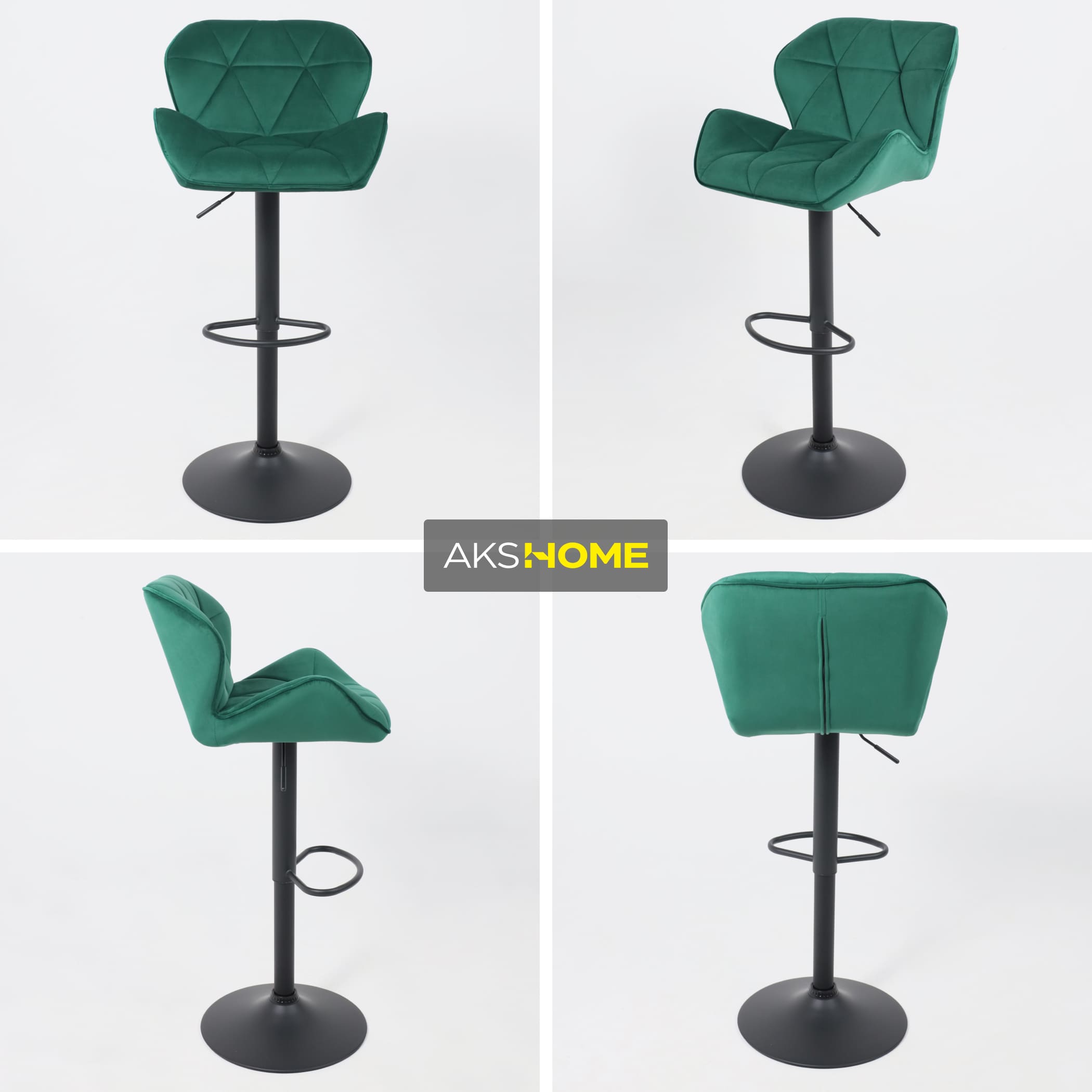 Кресло BERLIN, зеленый велюр HCJ-18/черный