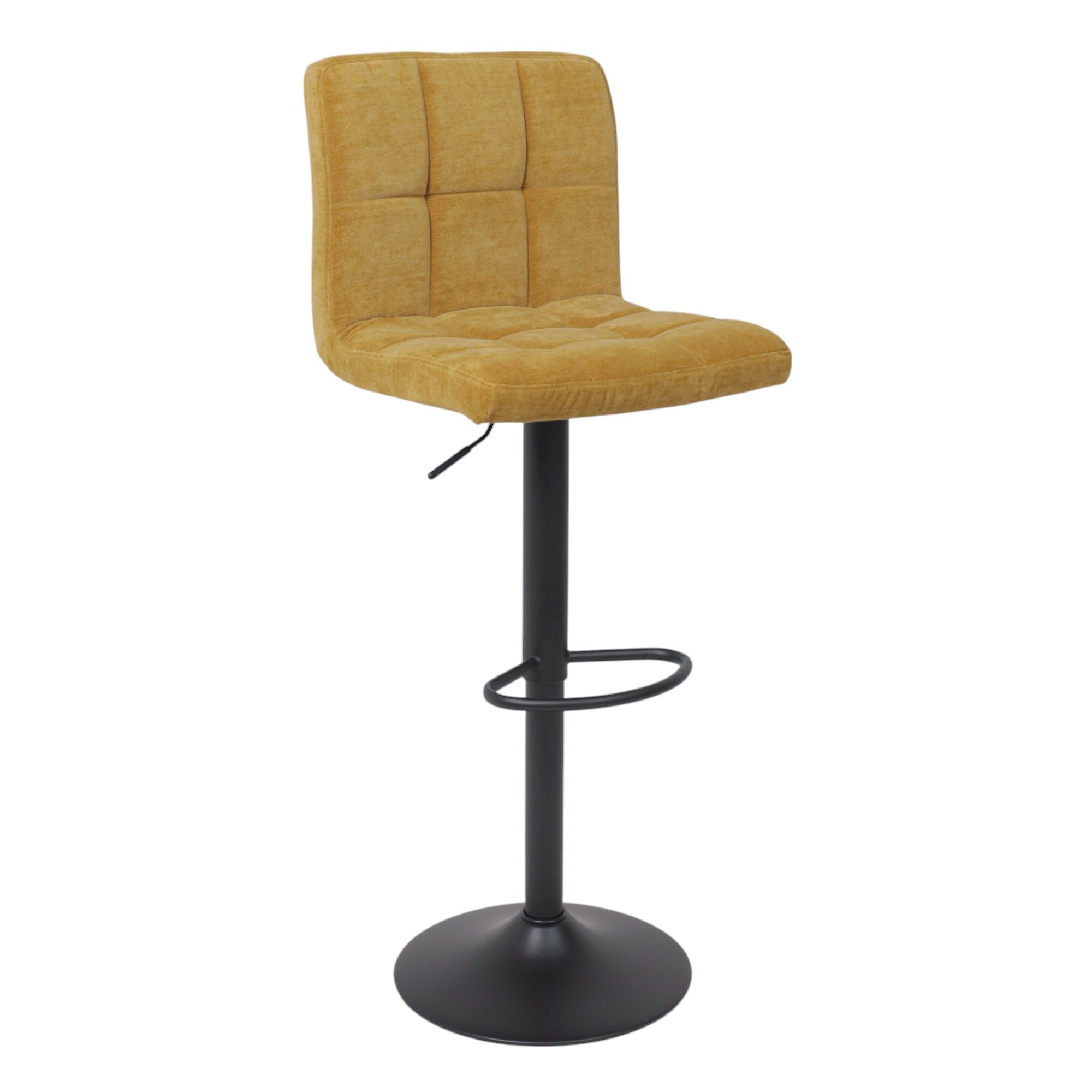 Стул барный LOGOS, горчичный шенилл Ote Canna 273/черный