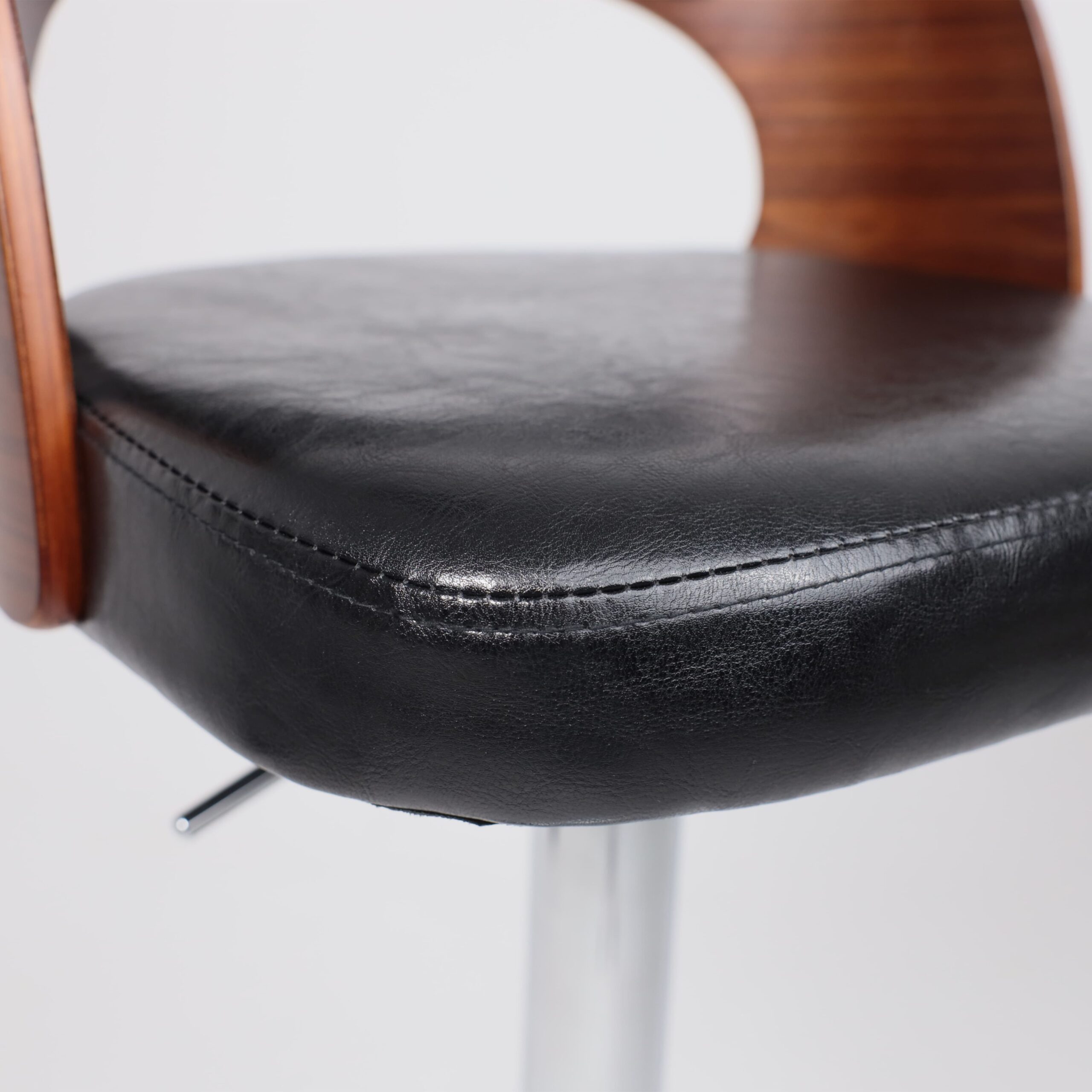 Стул барный BRUNO, экокожа, черный/хром