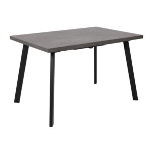 Стол BORG-120, раздвижной 120(160)х80, Дымчатая керамика/Чёрный