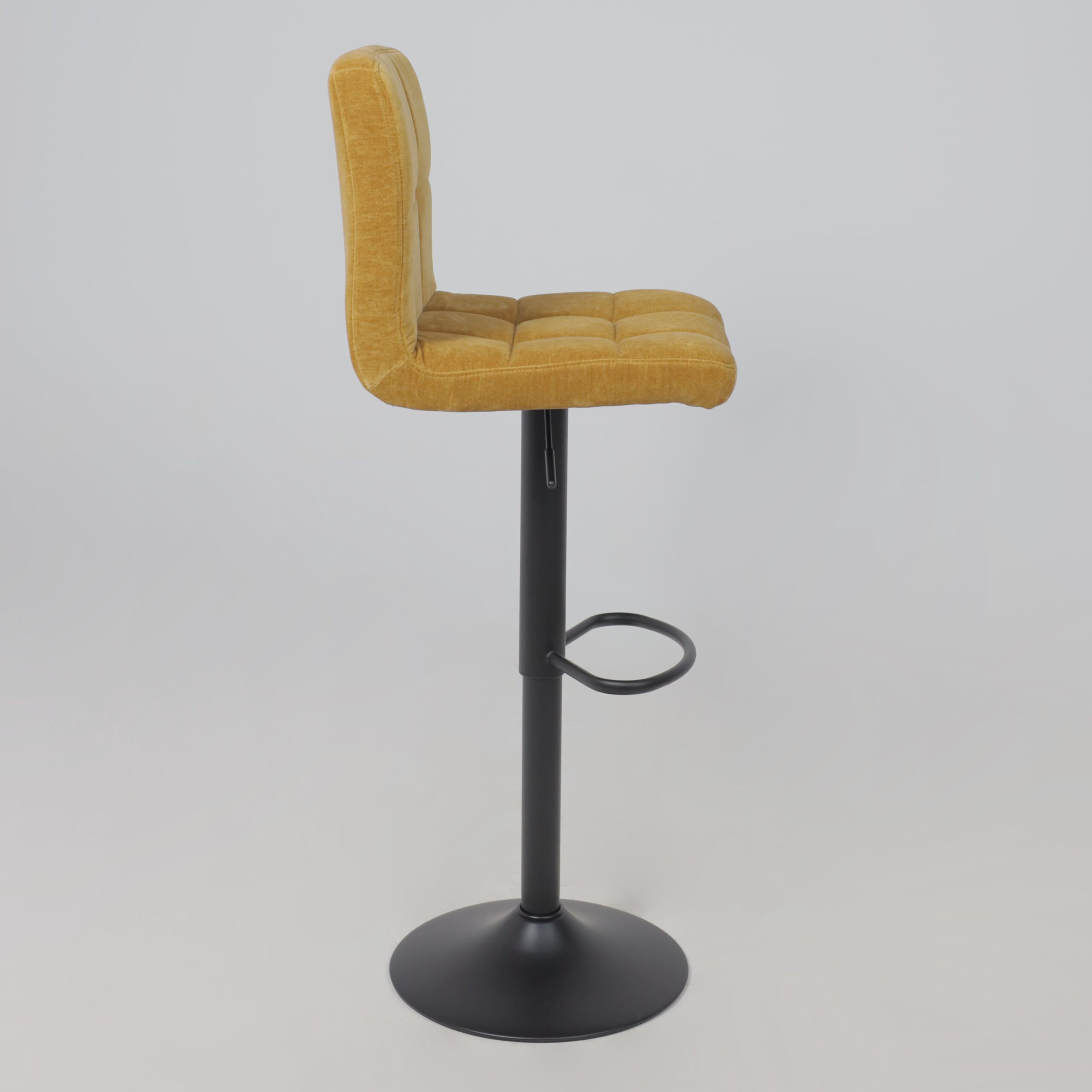 Стул барный LOGOS, горчичный шенилл Ote Canna 273/черный