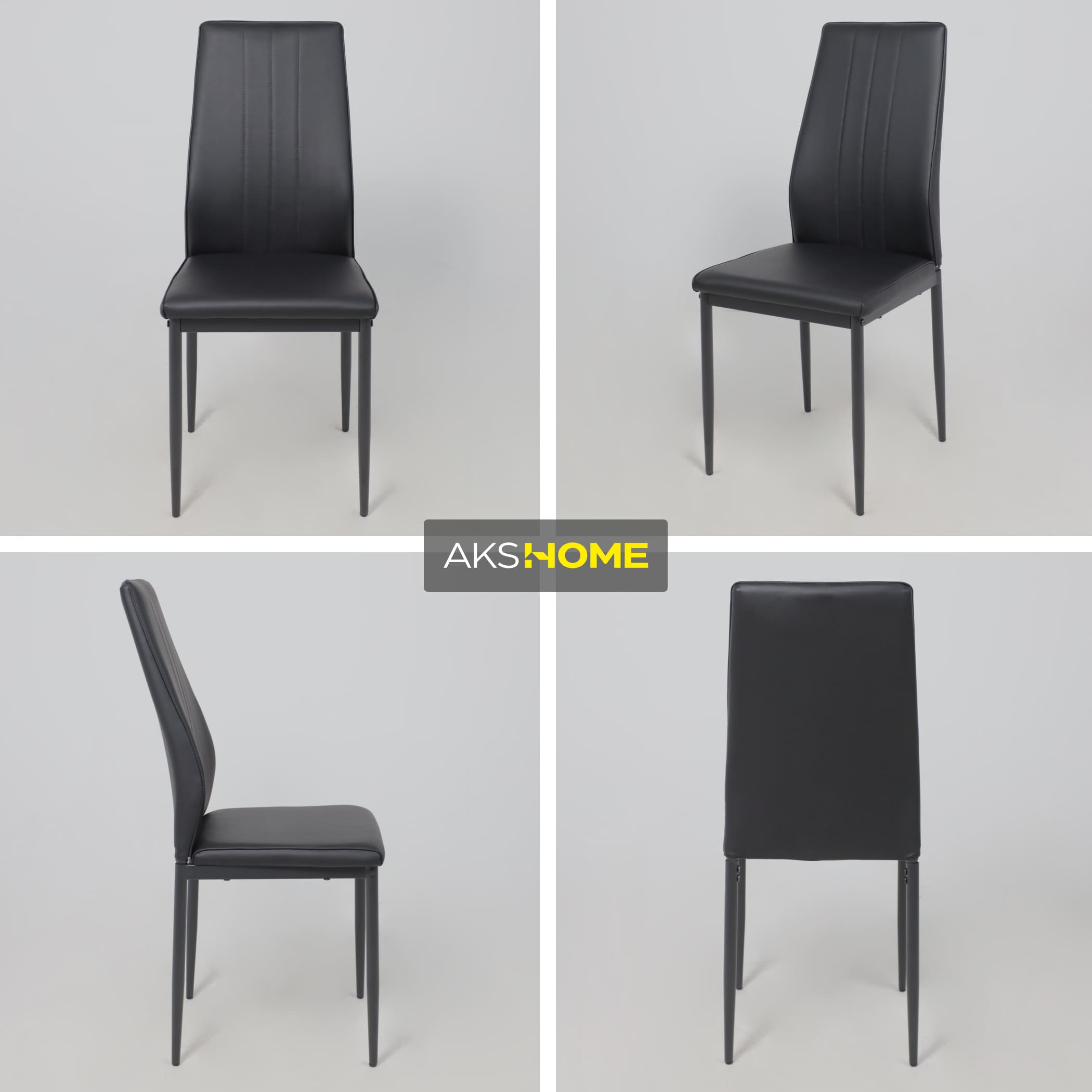 Стул OREO, экокожа, черный/черный