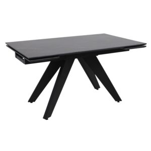 Стол AV 2122, МДФ+керамика, раздвижной 1400 (2000)*850 черный, матовый SHAKESPEARE/черный
