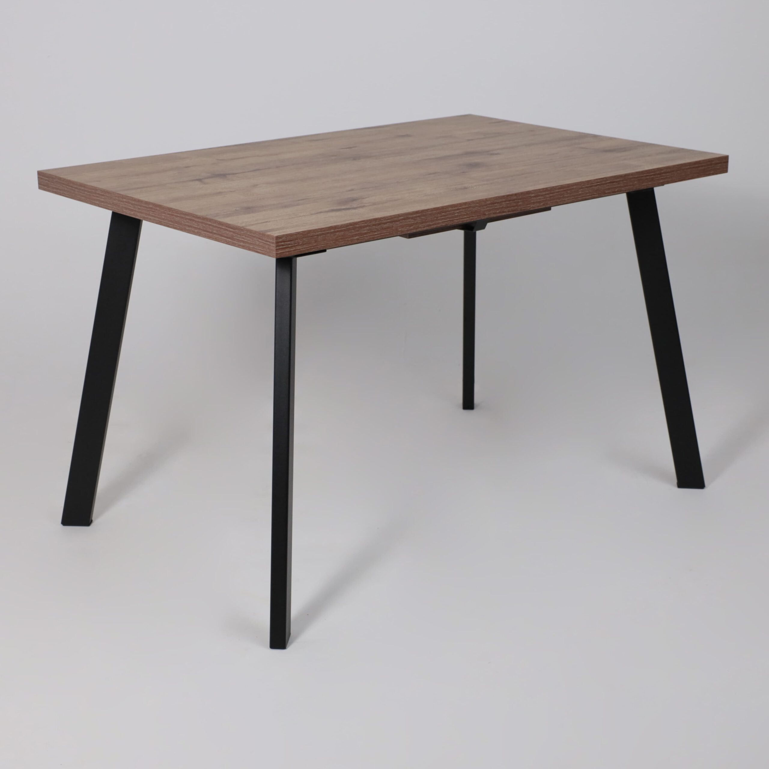 Стол BORG-120, раздвижной 120(160)х80, Дуб Веллингтон/Чёрный