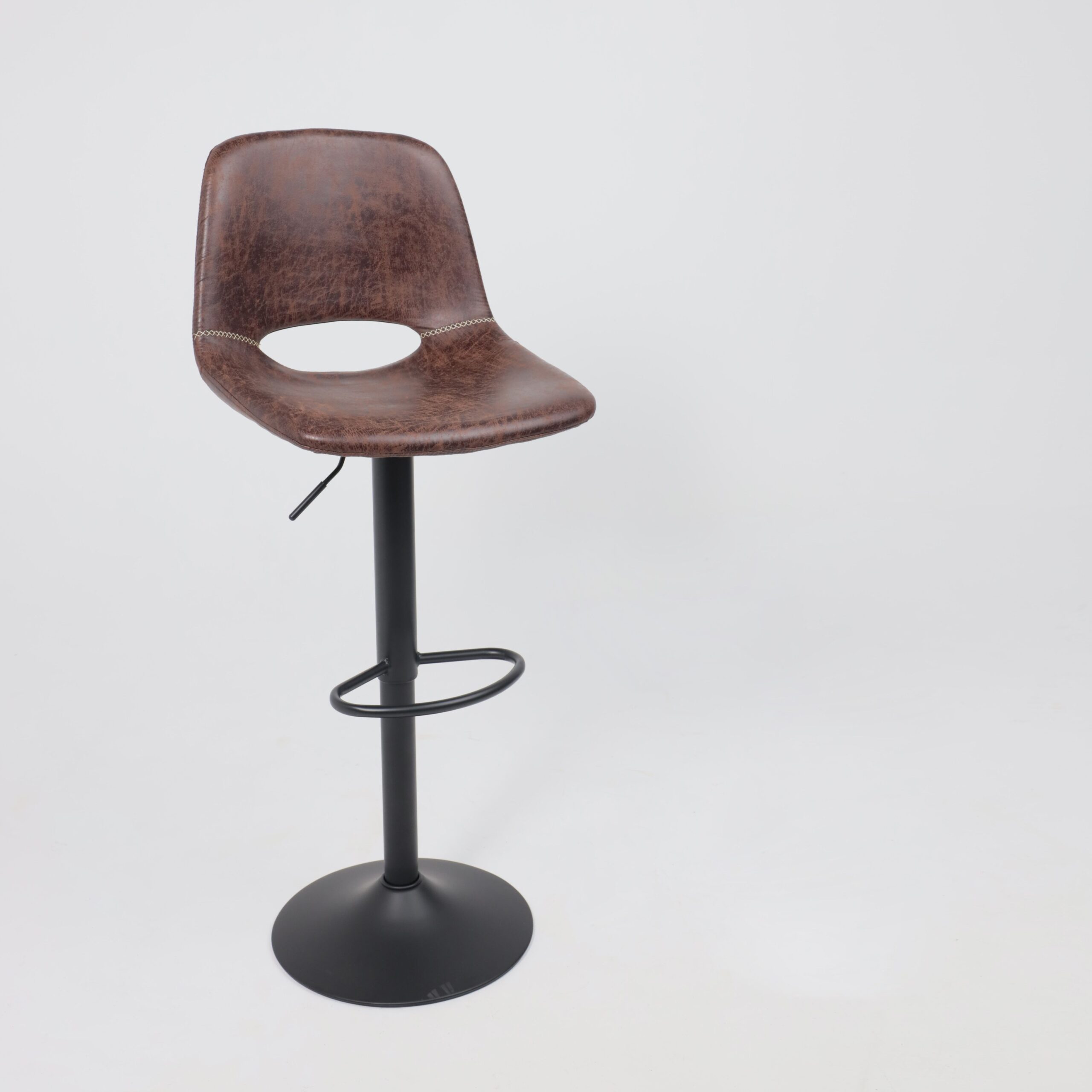 Кресло барное INDIANA, экокожа, коричневый  PU C-03/черный