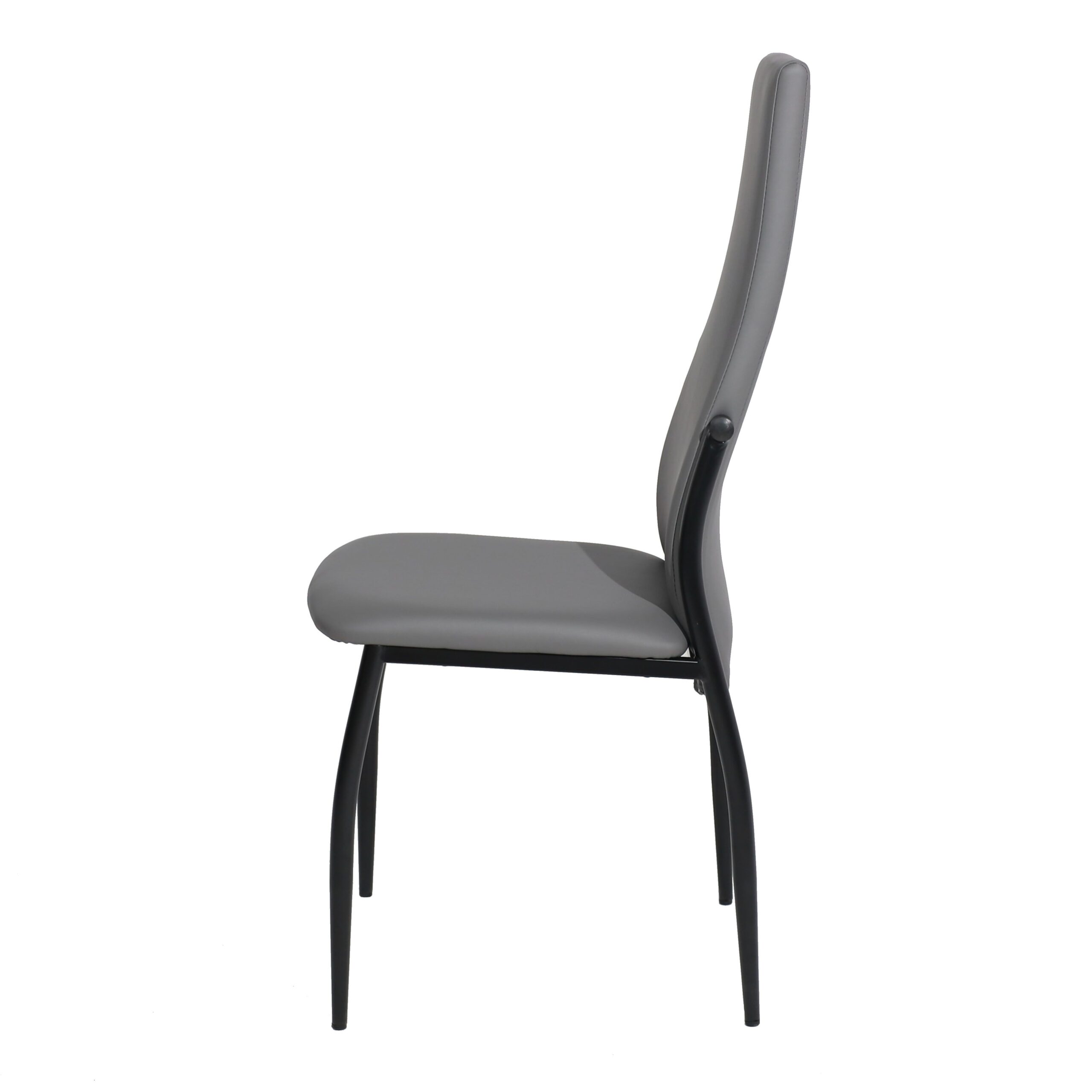 Стул DENVER, экокожа, серый PU 611/черный