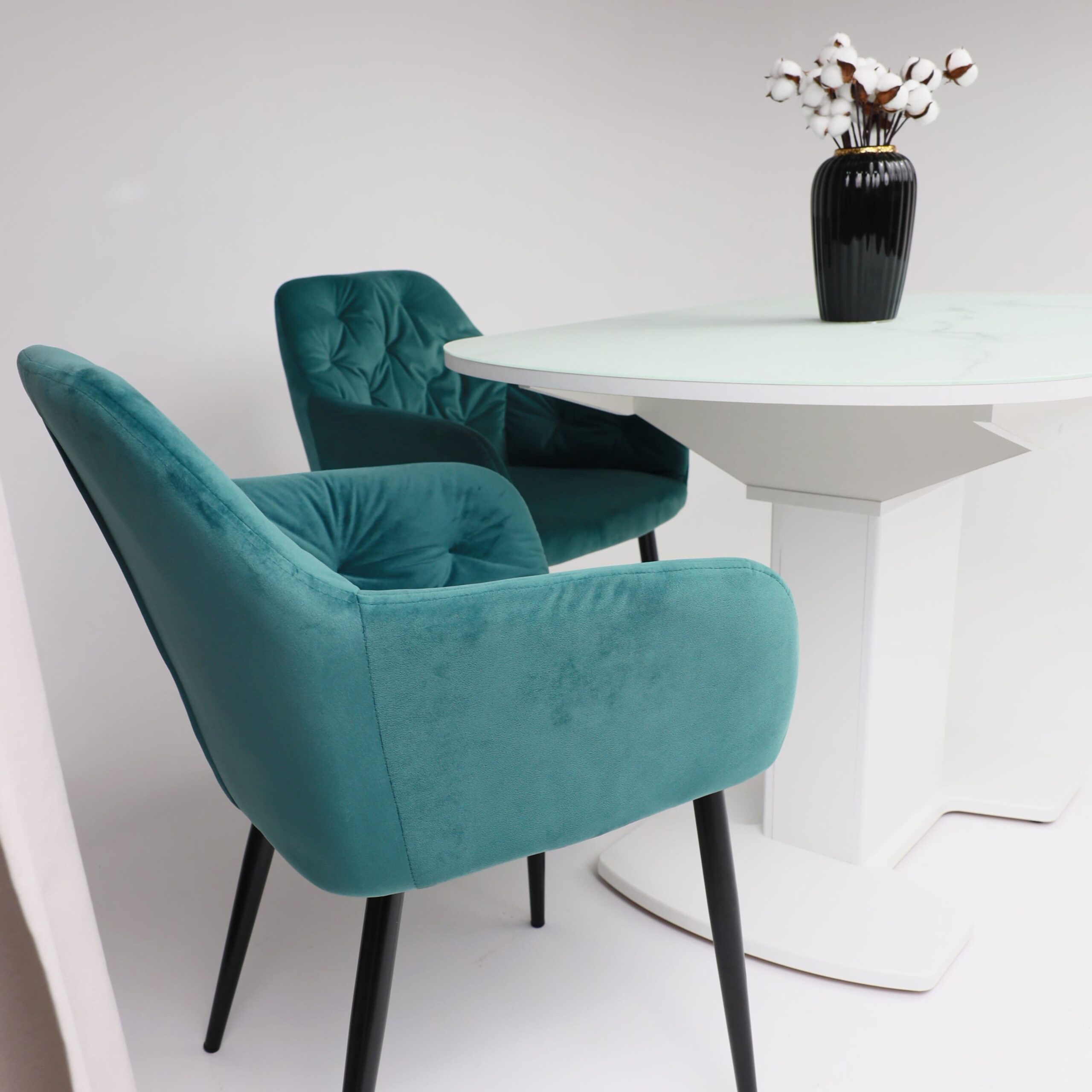 Стол КОРСИКА, матовый, фотопечать 1200(1515)*800, Мрамор белый 2/Белый матовый