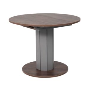 Стол раздвижной на опоре ONTARIO,1000(1300)*760*1000, (дуб нокс/дымчатый алмаз)