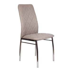 Стул ADELE, бежевая ткань Seattle-001/хром