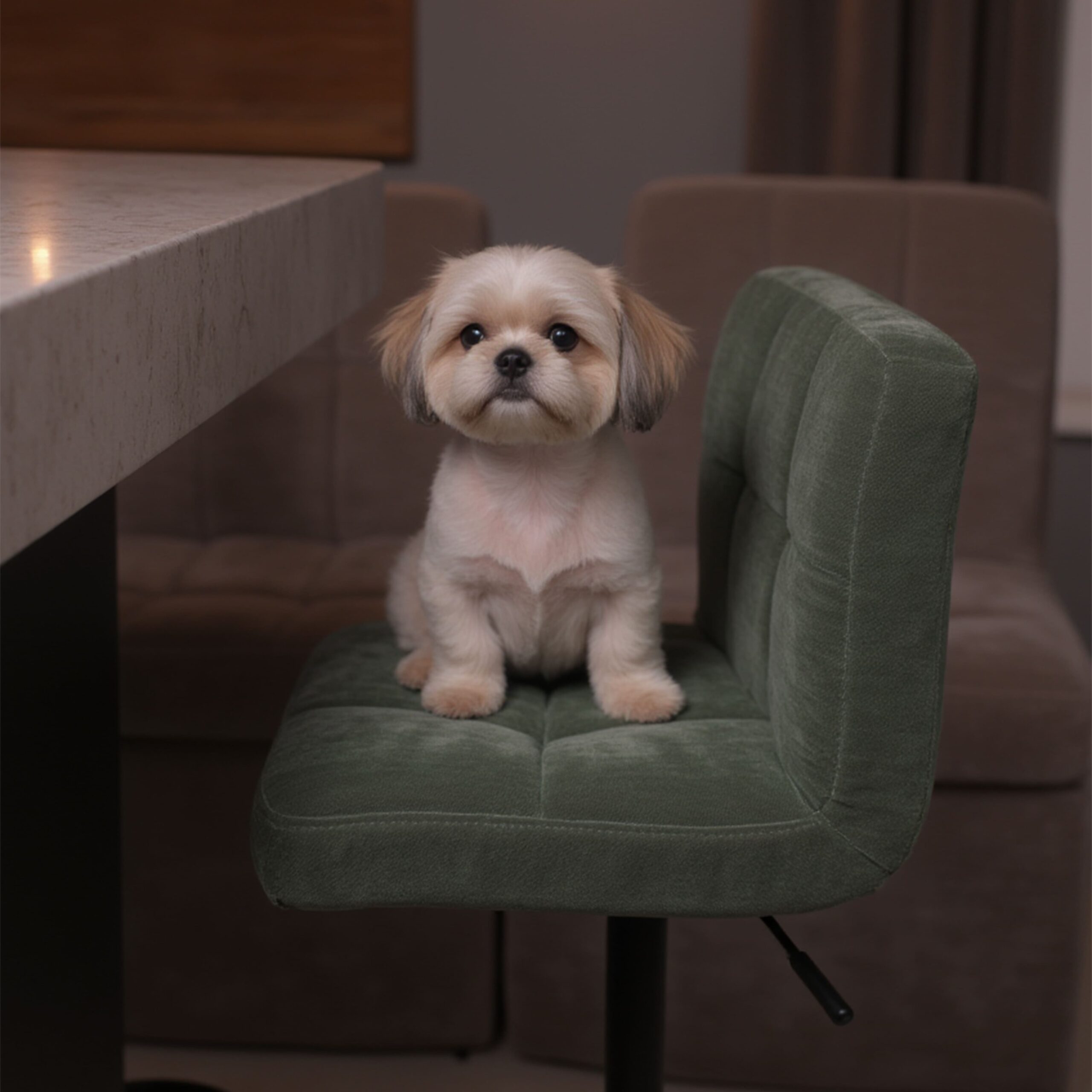 Стул барный LOGOS, темно-зеленый шенилл Ote Canna 352/черный