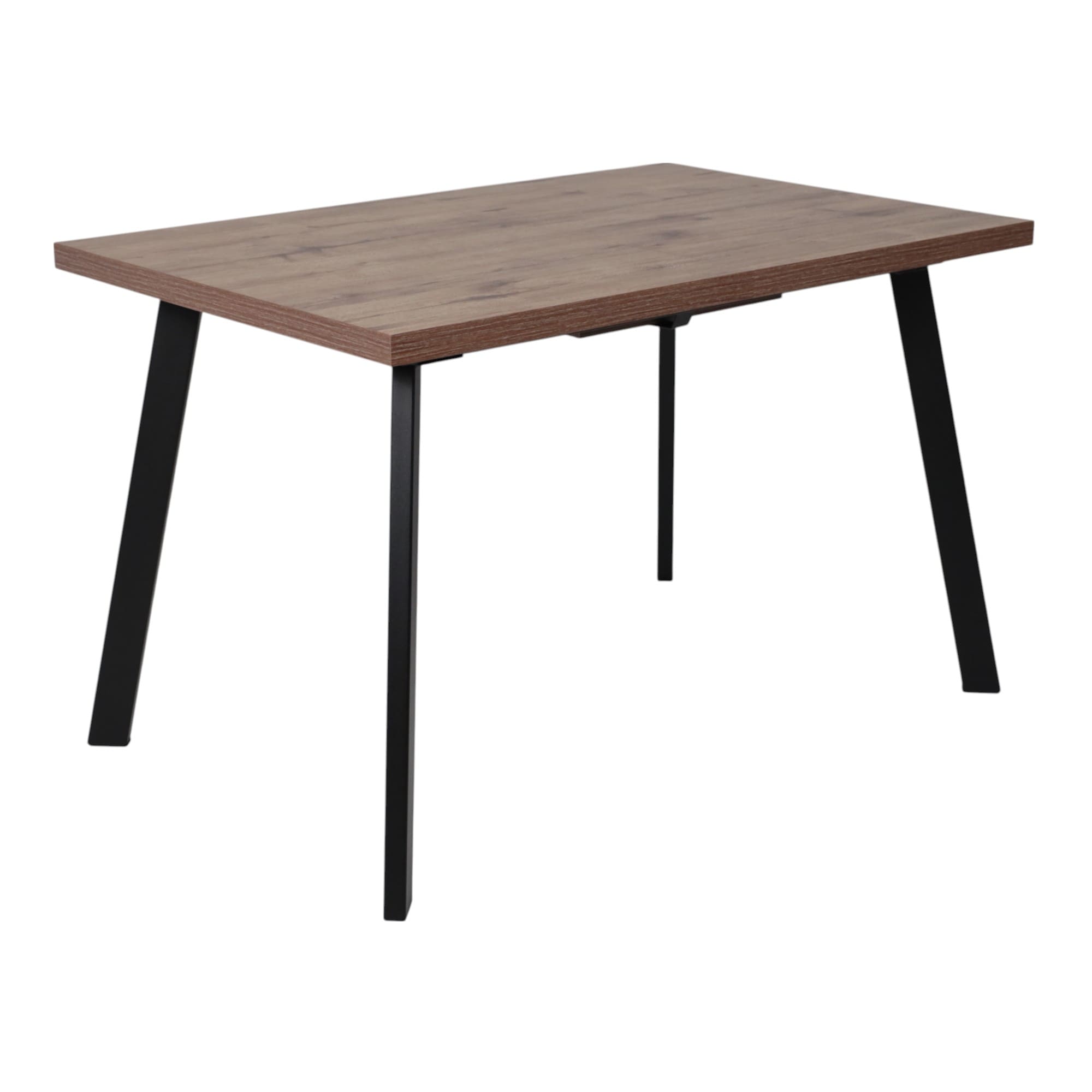 Стол BORG-120, раздвижной 120(160)х80, Дуб Веллингтон/Чёрный