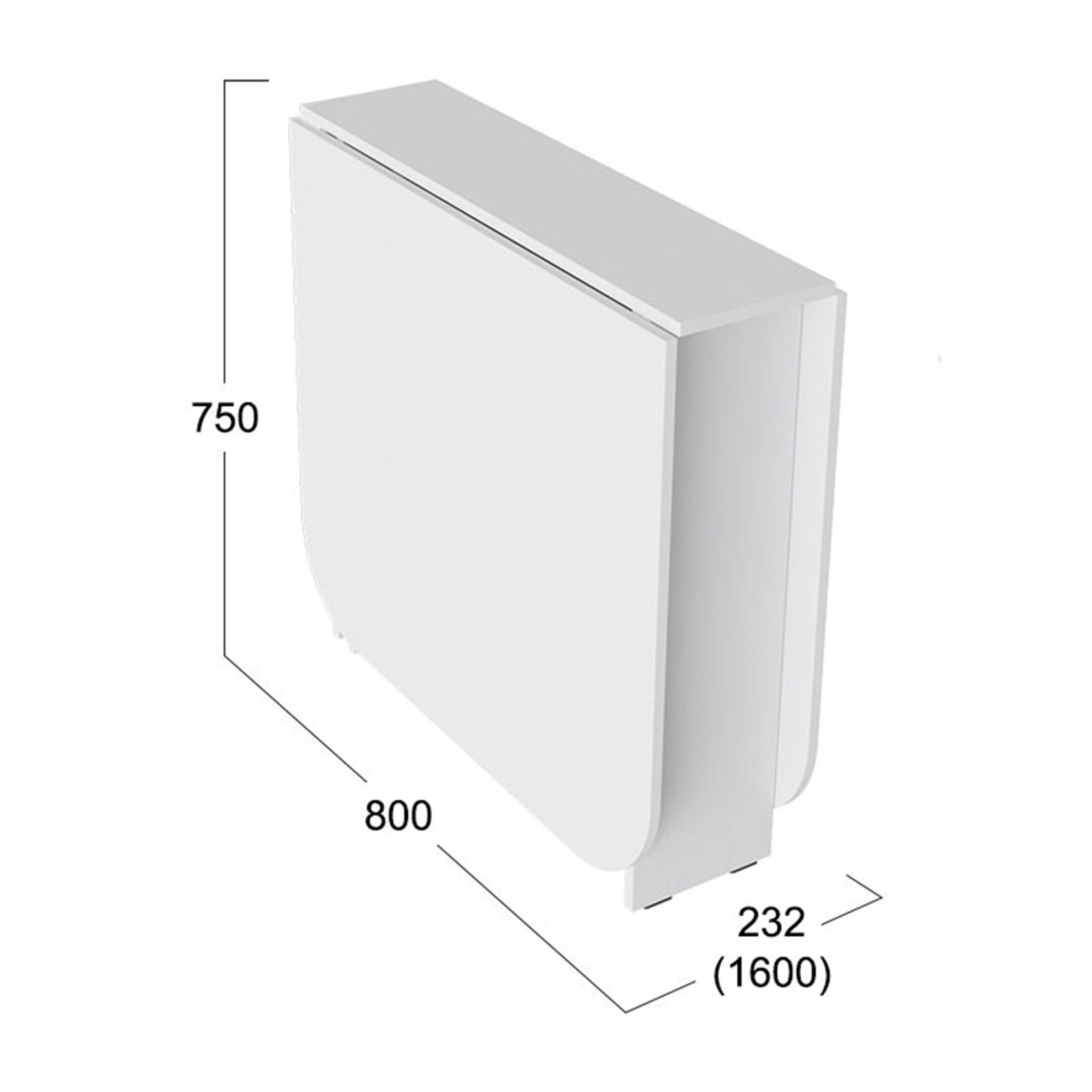 Стол-книжка Т1, 232(1600)*800, белый