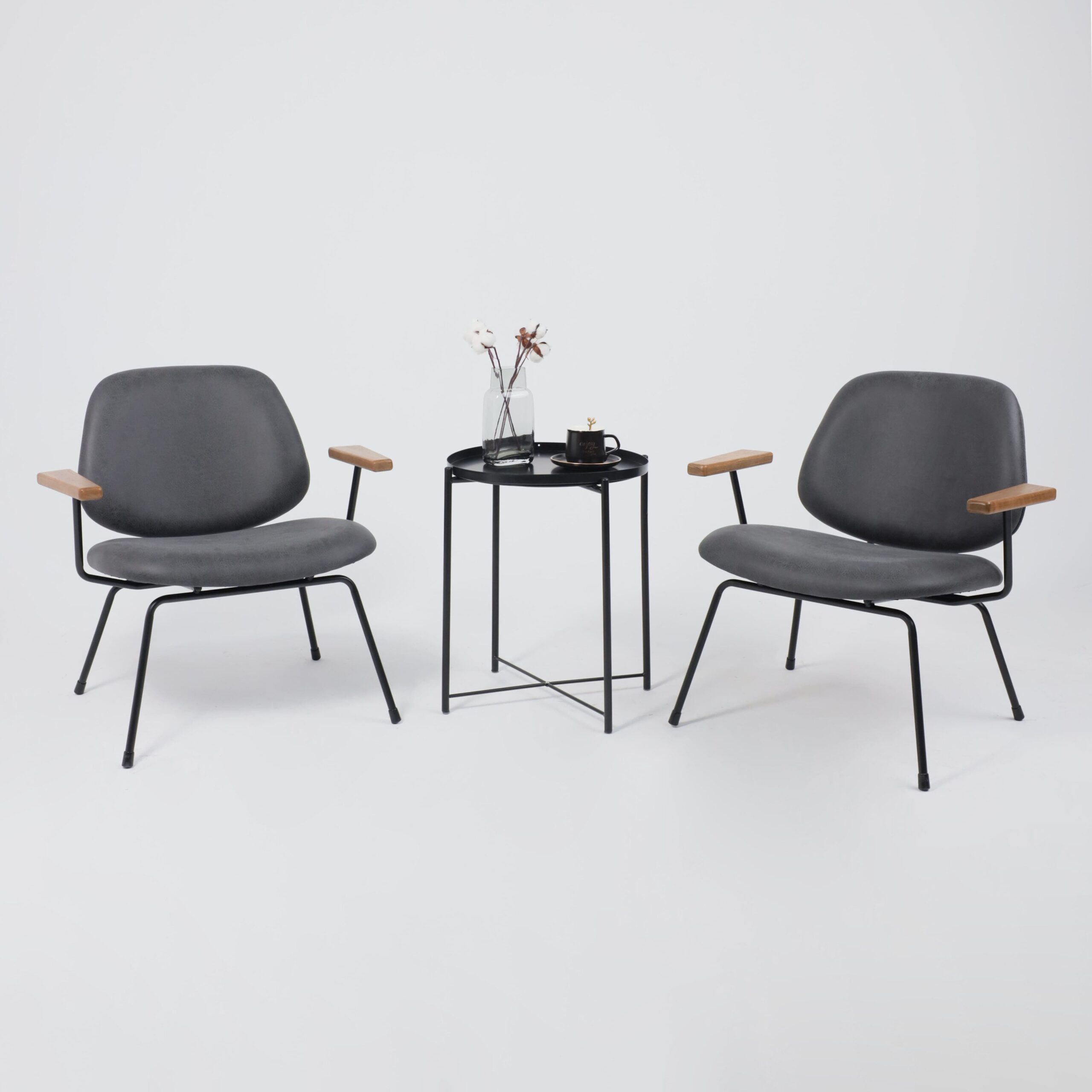 Кресло RUDO, экокожа винтажный черный WATUSI 16/черный