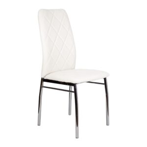 Стул ADELE, экокожа,  белый APU 002/хром